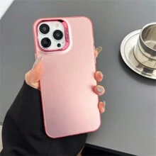 Electroplated Lens Phone Case - Pink - View 1