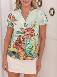 Women Blouses - màu xanh lá - Xem 4