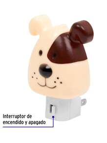 Luz de noche con lámpara E12, perro, Volteck luz-06 - Blanco - Ver 2