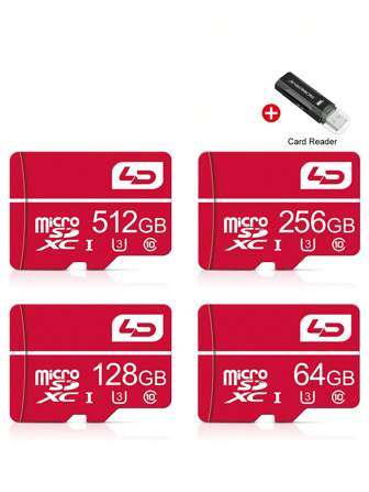  Ld品牌micro Sd Tf卡4gb 8gb 16gb 32gb 64gb 128gb 256gb 512gb記憶卡sdxc/sdhc迷你sd卡10級tf閃存迷你sd卡+ Usb2.0讀卡器