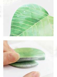 3pcs Random Fresh & Realistic Tree Leaf Shaped Memo Pad, Perfect For Notes And Messages - Multicolor - View 8