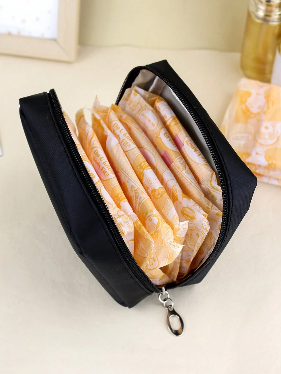 Simplicity Travel Makeup Bag, 1Pc Multifunctional Cosmetic Organizer Handbag Bath Shower Wallet Pouch Portable Cosmetics Brush Storage Clutch With Zipper Closure For Lipstick, Brush, Skincare, Mobile Phone, Coin, Small Items, For Vacation And School Use Storage Makeup Organizer Makeup Case Makeup Travel Toiletry Organizer Essentials Gifts,Gifts For Women,Christmas Gifts,Gift Ideas For Women,Pouch,Makeup Pouch,Travel Essential