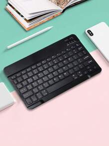 Mini Clavier Sans Fil Carré De 10 Pouces Avec Touche, Universel Pour Téléphones Portables/ipads Avec Fonction De Sourdine Et Compatible Avec Trois Systèmes D'exploitation.
