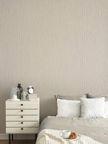 1捲40cm寬布紋自粘壁紙 - 杏色 - 查看 6