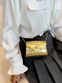 多功能简约设计，纯色迷你女士斜挎包，翻盖，小中号新款时尚单肩包，搭配圣诞节、圣诞包、圣诞礼物、圣诞装扮，完美搭配圣诞礼服、婚纱、女士礼服、舞会礼服、鸡尾酒会礼服、生日礼服，