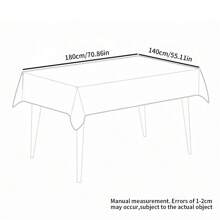 1 Pieza Protector Para Mantel De Mesa Transparente Impermeable De Plástico Vinílico, Adecuado Para Mesa De Comedor, Reuniones Y Festivales - transparente - Ver 8