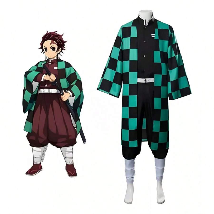 Halloween Costumes Kimetsu No Yaiba  Cosplay Costume Japanese Anime Drama Performance Clothing Men And Women Clothing - Green - View 1