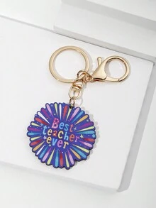 1 件時尚藍色煙火木盤包吊飾,適合背包/錢包裝飾,女士創意禮物,派對禮物,日常甜心書包吊墜 - 彩色 - 查看 2