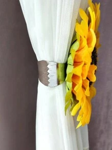 1 Miếng Hoa Hướng dương Trang trí Kẹp Rèm , Màn Tieback , Rèm Giá đỡ - Màu vàng - Xem 3