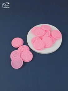 50pcs Eyelash Glue Holder False Eyelashes Glue Holder Eyelash Extension Glue Holder Pallet Pads Eyelash Extension Tool False Eyelashes Glue Holders Tray Plastic Flower Shaped Eyelash Extension Glue Pallet Pads with Self-adhesive Back for Eyelash Extension Nail Art or Tattoo Ink Application Tool-Pink