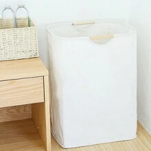 一件式洗衣籃，大號可折疊洗衣籃，帶方便提手，獨立洗衣籃，用於洗衣，臥室，宿舍，衣服，毛巾，玩具，82L，（白色）