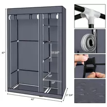 Portable Closets - Xám - Xem 9