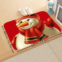 聖誕主題地墊,聖誕老人和馴鹿圖案適合臥室或浴室使用