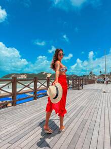 Women Bikini Sets - 紅色 - 查看 2