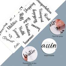 Zipper Binder Bag Planner Folder A6 28pcs - Yellow - View 4