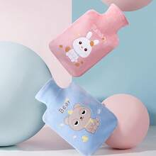 1pc Winter Pvc Hot Water Bag For Hand Warming, With Cute Cartoon Pattern - Pink - View 3