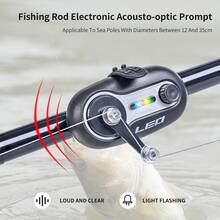 Leofishing 1pc Fishing Rod Sound & Light Shake Rod Alarm Suitable For Most Fishing Rods Adjustable Rod Two Colors - Blue - View 5