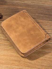 1pc Men's Multi-Card Wallet Short Matte Leather Wallet Retro Three-Fold Vertical Wallet Clip Gifts For Valentine's Day Business Casual For Men Wallet Purse Wallet Small Wallet Men Wallet Leather