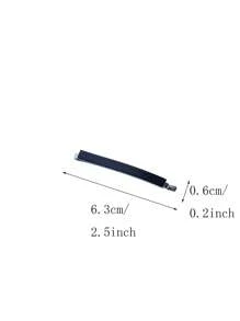 4pcs/set Solid Color Hairpins Hair Clips Hair Accessories For Bangs - Black - View 7