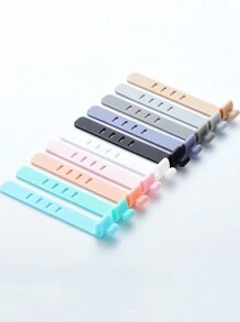 5入組混搭顏色硅膠束帶,可整理耳機、充電器和數據線,易於存放和使用,混合線纜整理夾,充電器線管理,硅膠線纜管理員,鼠標耳機支架,數據線收納帶,隨機顏色旅行配件 - 彩色 - 查看 6