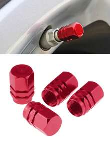 4入組/袋防盜鋁製車輪胎閥帽,輪胎氣門蓋氣密蓋車輛配件 - 藍色 - 查看 2