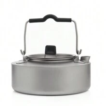 Widesea Camping Kettle Titanium Ultralight Outdoor Pot Tableware Coffee Water Teapot Anti-Heat Handle Hiking Picnic Cookware