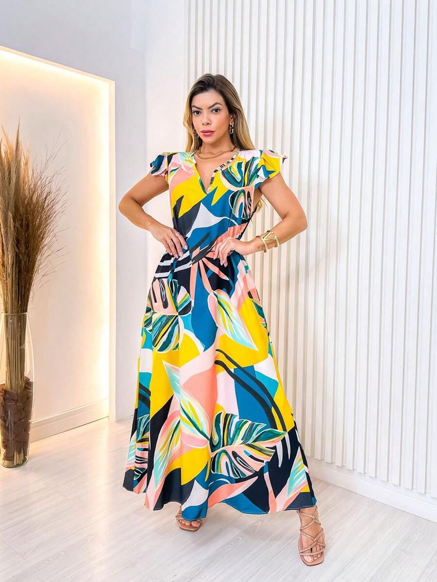 Women Dresses - Màu vàng - Xem 1