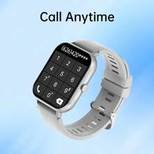 SIMSONLAB 1 PC 1.83 Inch Silicone Strap Sporty Smart Watch With Alarm Clock Waterproof Smart Watch , Square Dial To Chose, Men Women Universal Applicable Daily Fashion Wireless Ladies Smart Watch, Compatible With Android & IPhone