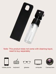 Portable All-In-One Screen Spray Cleaner With Brush For Cellphone, Tablet, Computer - Black - View 4