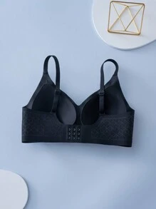 1pc Comfortable Seamless Gel Bra - Black - View 4