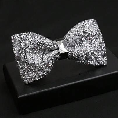 1pc Men Crystal Bow Rhinest1 Crystal Style Bow Tie Street Men Necktie
