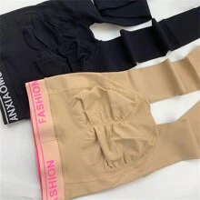 1pc 's High Waist Sculpting Tights, Spring/Autumn, Slimming, Tummy Control, Skinny 3/4 Tights, Yoga Tights, Thin Plush Stretch Bottoms, Fashionable, Versatile, Cropped Tights, Hip-Lifting, Pantyhose, Warm, For Running, Yoga, Sports, Casual Wear, Leg Compression, Slimming, And High Elasticity - Black - View 11
