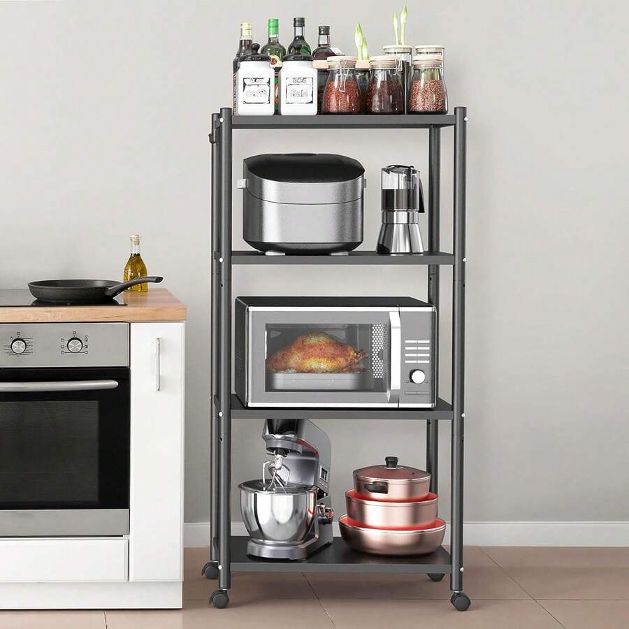 Kitchen Bakers Rack, Heavy Duty Bakers Rack 4Tier Free Standing