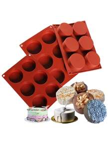 1pc Cylinder Silicone Molds for Baking,  Mousse Cake 3D Silicone Baking Molds for Brownie French Dessert Mold Pastry Ice Cream,Soap, Candle, Cupcake, Pudding, Jello, Muffin