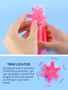 1pc Adjustable Stainless Steel Nail Clipper With Rotating Disk For Manicure, Nail Tip Trimmer Tool - Pink - View 3