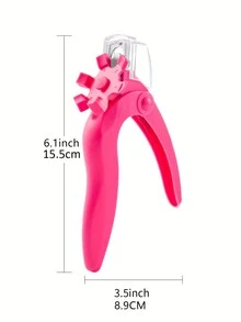 1pc Adjustable Stainless Steel Nail Clipper With Rotating Disk For Manicure, Nail Tip Trimmer Tool - Pink - View 8