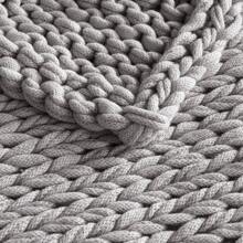 Handmade Throw - Grey - View 4