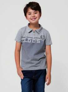 Young Boys Polo Shirts - Màu Xám nhạt - Xem 3