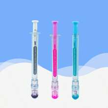 3 Piezas Plumas De Gel Con Forma De Jeringa De 0,5 Mm, Divertidas Y Prácticas, Regalo Creativo Para Estudiantes De Papelería - Negro - Ver 2
