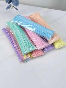 1個隨機顏色的diy手工藝材料包,包括捲髮棒、洋蔥形頭髮股和卷曲頭髮股 - 彩色 - 查看 11