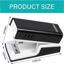 Stapler, One-click Bookbinding, Can Bind 10 Sheets, Effortlessly And Easily - Black - View 2