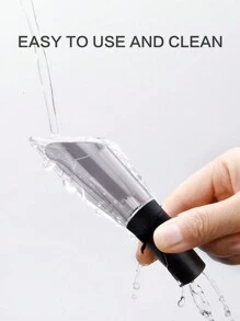 CLITON 1pc Wine Pourer Spout With Stopper, Wine Aerator Pourer For Portable Liquor Or Spirits, Well Processed Home Kitchen Appliances Accessories Gadgets Tools Christmas Kitchen Stuff Cooking Christmas - Black - View 5