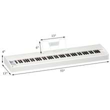 Sonart 88-Key Full Size Digital Piano Weighted Keyboard w / Sustain Pedal White/Black - 白色 - 查看 3