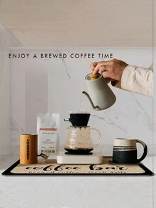 1 件聖誕咖啡吧墊,餐具乾燥墊,檯面吸水咖啡機墊隱藏污漬,適合濃縮咖啡機/咖啡壺/餐具架/廚房/聖誕裝飾聖誕裝飾,咖啡墊- 隱藏污漬吸水橡膠背襯廚房櫃檯快乾墊咖啡吧配件 咖啡機用餐具乾燥墊 咖啡機 咖啡壺 濃縮咖啡機 - 綠色 - 查看 10