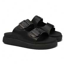 Women Flat Sandals - 黑色 - 查看 1
