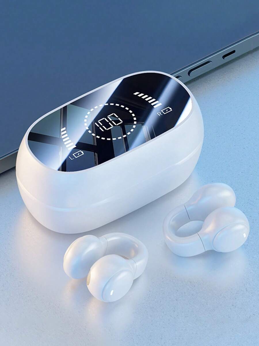 Auricular Inalámbrico G141 Con Conducción Ósea, Sonido Envolvente Y Pantalla Digital, Diseño Con Clips De Oreja