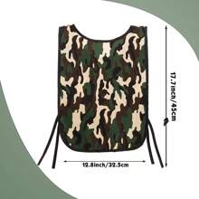 1件迷彩背心兒童士兵服裝,適用於兒童角色扮演派對、畢業派對,6-12歲兒童道具服裝