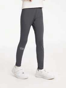 Annil Girls' Bottom Pants, Versatile High Stretch Yoga Leggings For Autumn And Winter