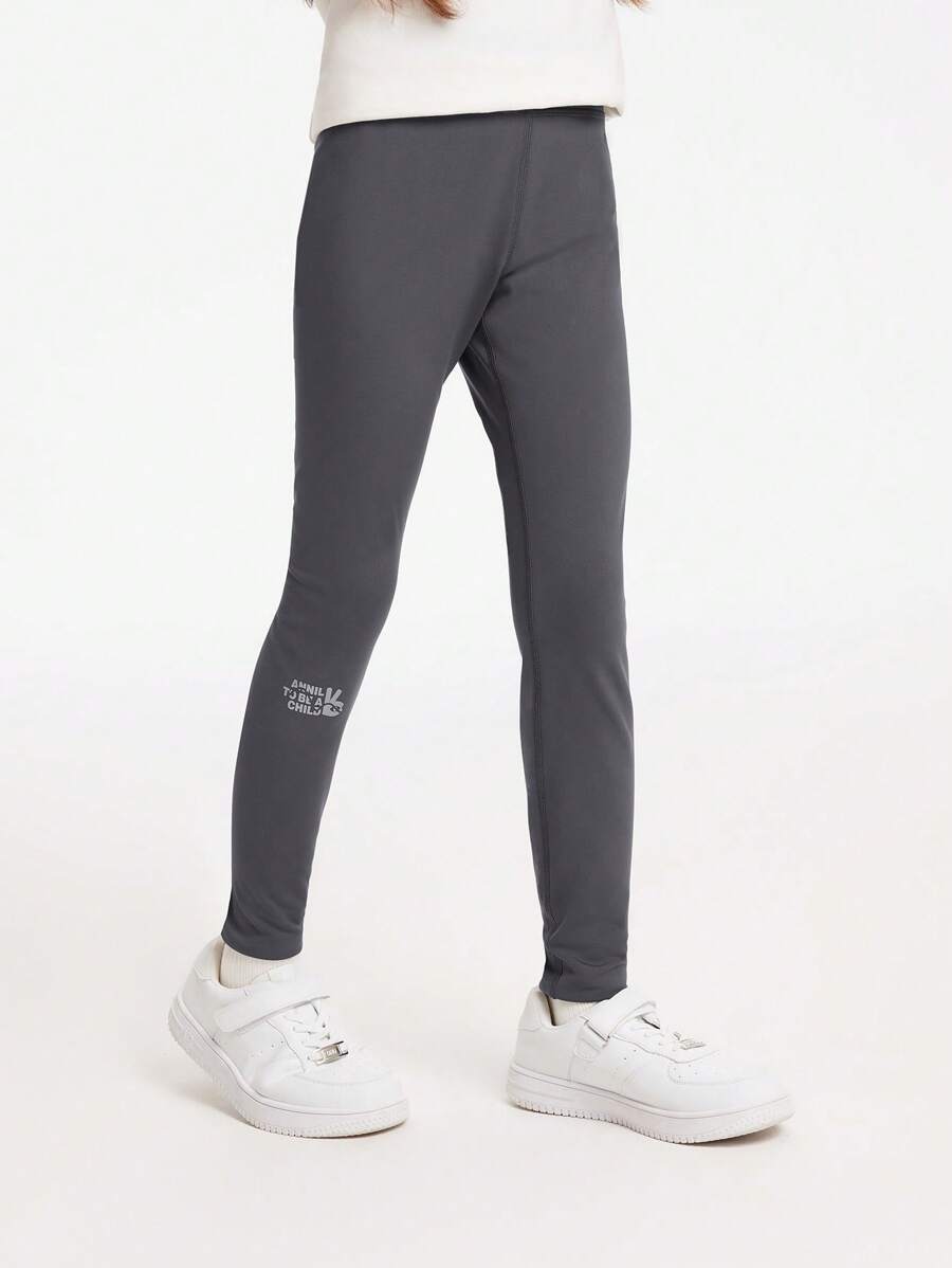 Annil Girls' Bottom Pants, Versatile High Stretch Yoga Leggings For Autumn And Winter