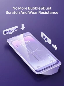 手機屏幕保護貼【快速無塵室】，強化玻璃膜適用於iPhone 1515pro15promax141312系列，防刮、防震、防摔，全覆蓋強化玻璃保護膜，8K納米強化玻璃膜X1 - 8K奈米鋼化膜*1 - 查看 1